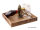 Holztablett Servierbrett Deko Tablett eckig Vintage Mangoholz massiv