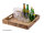 Holztablett Servierbrett Deko Tablett eckig Vintage Mangoholz massiv