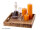 Holztablett Servierbrett Deko Tablett eckig Vintage Mangoholz massiv