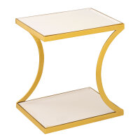 Beistelltisch Dekotisch eckig Sofatisch Tisch Metall gold...