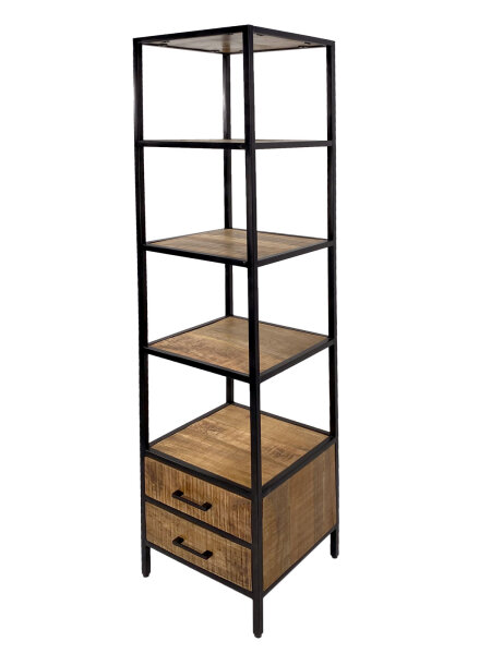 Bücherregal Stand Regal Bücherbord 40x180x40 cm mit Schubladen