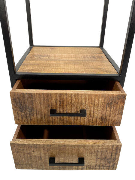 Bücherregal Stand Regal Bücherbord 40x180x40 cm mit Schubladen