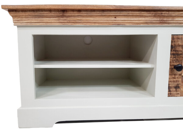 TV Lowboard TV Schrank B 114 H 45 cm Massivholz Fernsehschrank Ibiza