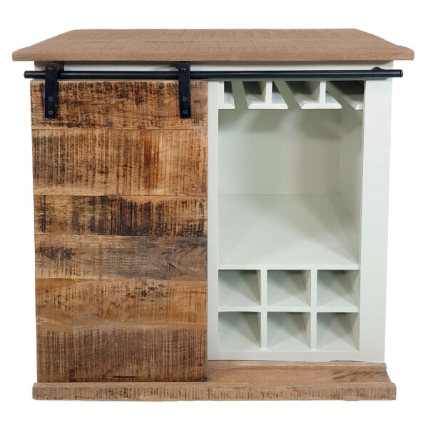 Barschrank B 72 H 80 cm Weinregal Wein Schrank Hausbar Weinbar