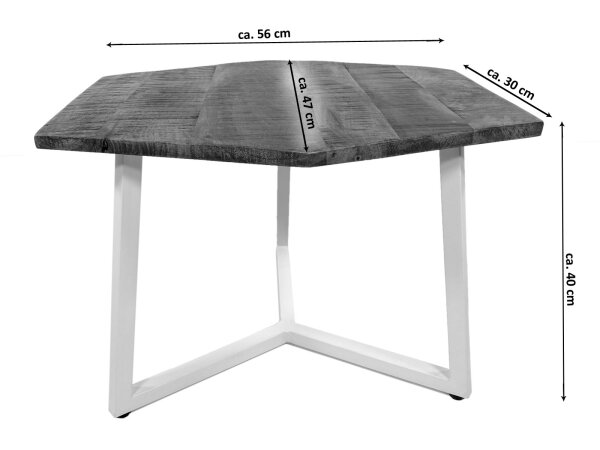 Beistelltisch Wohnzimmer nachhaltig Nizza Metall-Gestell vers. Farben