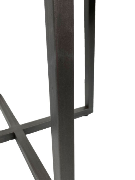 Couchtisch rund 60cm Beistelltisch Cannes Metall-Gestell schwarz weiß