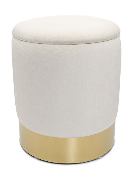 Samthocker Deko Hocker Samt Pouf Dekopouf Velour mit Stauraum Deckel