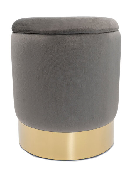 Samthocker Deko Hocker Samt Pouf Dekopouf Velour mit Stauraum Deckel