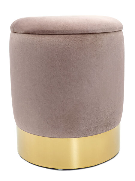 Samthocker Deko Hocker Samt Pouf Dekopouf Velour mit Stauraum Deckel