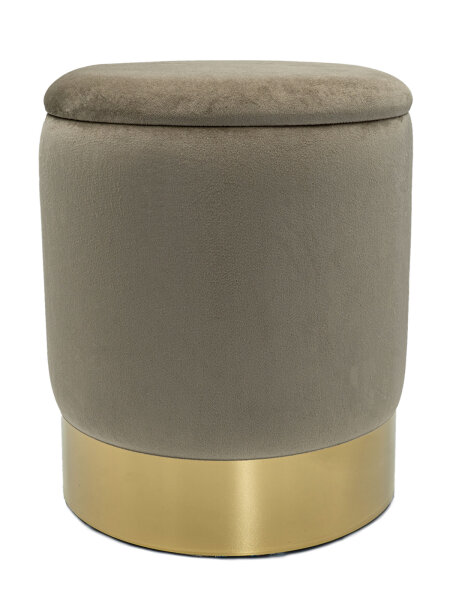 Samthocker Deko Hocker Samt Pouf Dekopouf Velour mit Stauraum Deckel