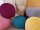 Premium Pouf Sitzpouf Strickhocker Ø 55 cm Innen & Außen waschbar