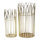 Windlicht Set romantisch 2-teilig mit Glaseinsatz rund schwarz / gold
