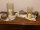 Windlicht Set romantisch 2-teilig mit Glaseinsatz rund schwarz / gold