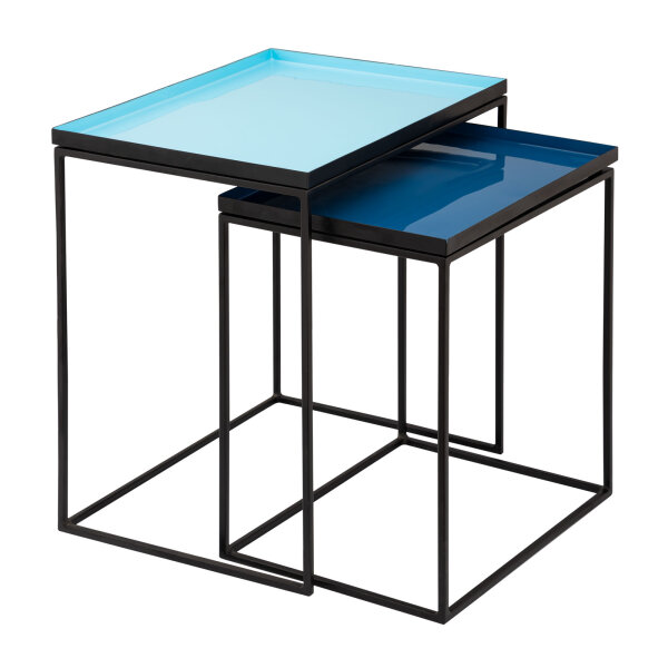 Beistelltisch 2er Set Satztisch Dekotisch Sofatisch Copenhagen Emaille