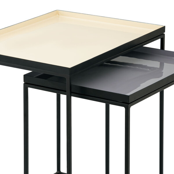 Beistelltisch 2er Set Satztisch Dekotisch Sofatisch Copenhagen Emaille