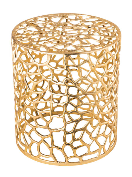 Beistelltisch Metall Dekotisch Agadir silber o. gold Korallen-Design