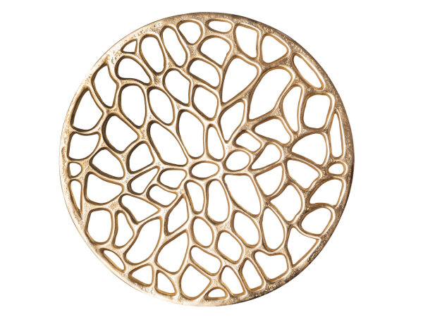 Beistelltisch Metall Dekotisch Agadir silber o. gold Korallen-Design