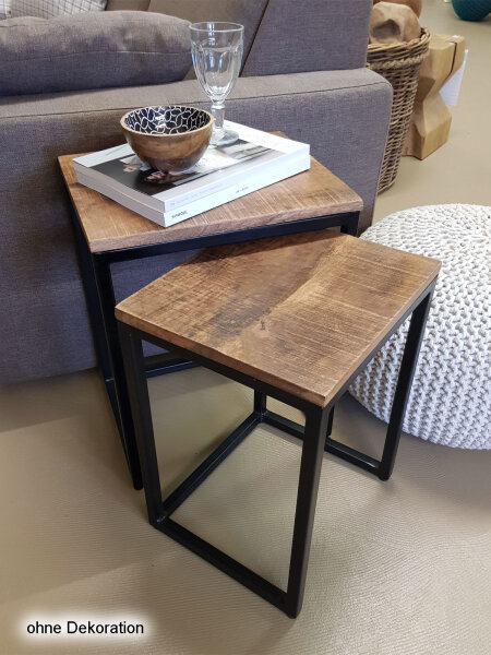 Couchtisch 2er Set Stück Wohnzimmer Satztisch Dallas schwarz o. weiß