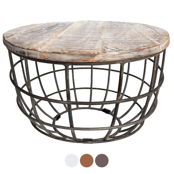 Couchtisch Lexington Beistelltisch Wohnzimmertisch Satztisch Ø 75cm Massivholz