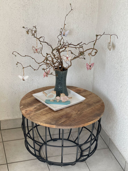 Couchtisch Lexington Beistelltisch Wohnzimmertisch Satztisch Ø 55cm Massivholz