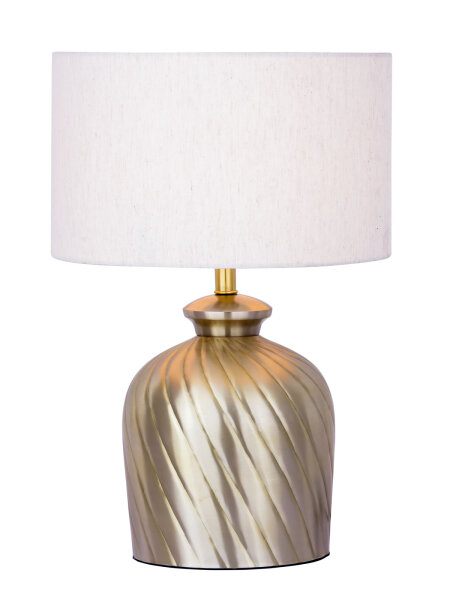 Tischlampe Nachttischlampe ø 30 x H 52 cm Metall Sockel gold silber