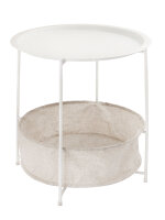 Beistelltisch Metall + Ablagefach Gartentisch Balkon...