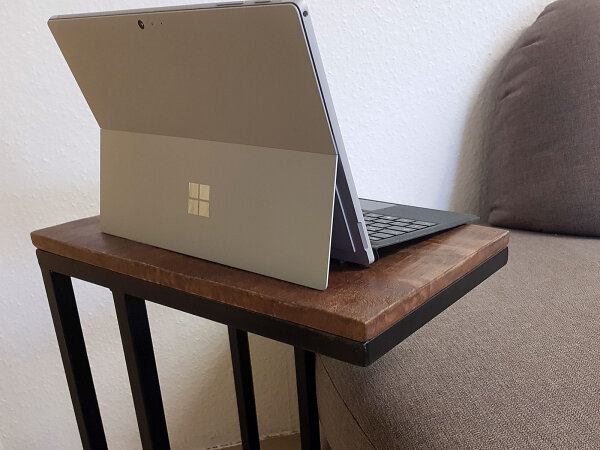 Beistelltisch Holz Sofatisch Laptoptisch C-Tisch Liverpool Metall Gestell