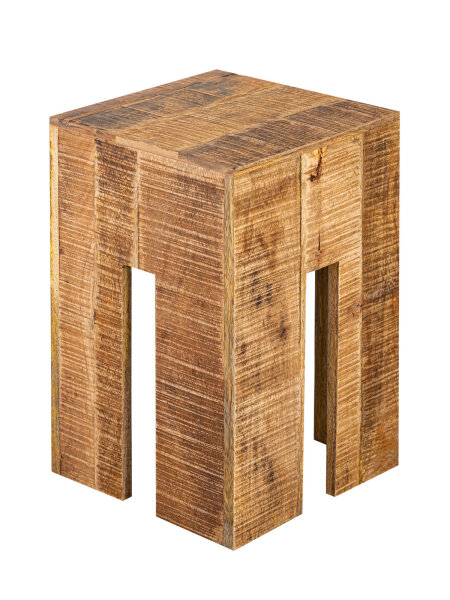 Hocker quadratisch Blumensäule Sitzhocker Blumenhocker Beistelltisch Mangoholz