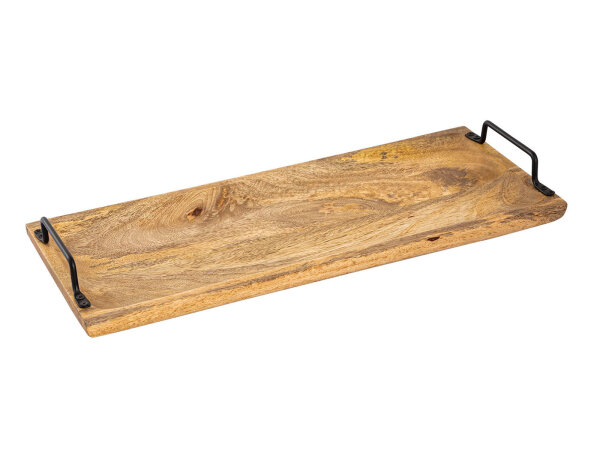 Holztablett Tablett Serviertablett Tablett aus Mangoholz massivholz