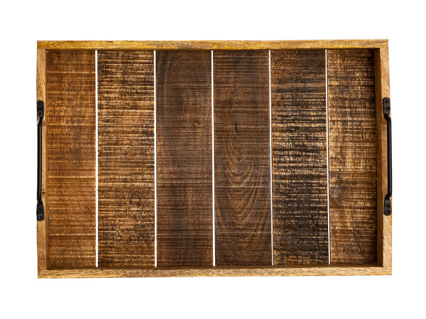Holztablett Set 2 Stück 46x31cm Serviertablett Serviertablett  aus Mangoholz