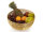 Obstschale ø 30 cm Brotkorb Obstkorb rund gold dollce Metall Drahtstruktur