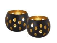 Teelichthalter Set 2-teilig Kerzenhalter Kugelform...