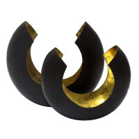Teelichthalter Set Kerzenhalter 2-teilig schwarz matt...