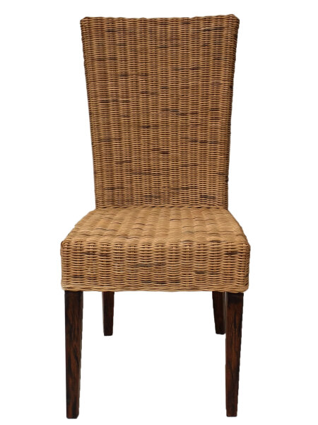Esszimmer Stühle Set 6 Stück Rattanstühle Korbstühle Cardine Sitzkissen braun