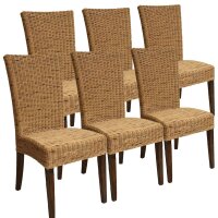 Esszimmer Stühle Set 6 Stück Rattanstühle...