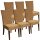 Esszimmer Stühle Set 6 Stück Rattanstühle Korbstühle Cardine Sitzkissen braun