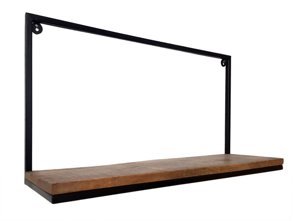 Bücher Regal Wandregal Bücherbord 75 x 40 cm Liverpool Metall-Gestell schwarz