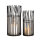 Windlicht 8-teilig Kerzenhalter Teelichthalter Loft schwarz o. silber