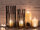 Windlicht 8-teilig Kerzenhalter Teelichthalter Loft schwarz o. silber