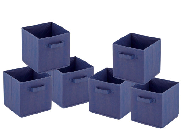 Aufbewahrungsboxen 6er Set faltbar Faltbox 26cm Aufbewahrungskiste quadratisch