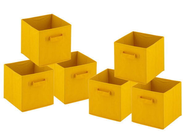 Aufbewahrungsboxen 6er Set faltbar Faltbox 26cm Aufbewahrungskiste quadratisch
