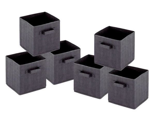 Aufbewahrungsboxen 6er Set faltbar Faltbox 26cm Aufbewahrungskiste quadratisch