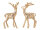 Deko Figur Hirsch 2er Set Tischdekoration Tierfigur silber o. gold Aluminium