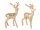 Deko Figur Hirsch 2er Set Tischdekoration Tierfigur silber o. gold Aluminium