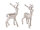Deko Figur Hirsch 2er Set Tischdekoration Tierfigur silber o. gold Aluminium