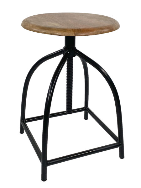 Drehhocker Barhocker Hocker Drehstuhl höhenverstellbar Massivholz Metall