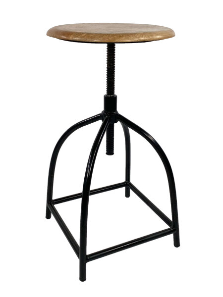Drehhocker Barhocker Hocker Drehstuhl höhenverstellbar Massivholz Metall