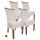 Esszimmer Stühle Set Rattanstühle Perth 4 Stück weiß Korbstühle nachhaltig