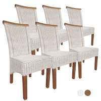 Esszimmer-Stühle Set Rattanstühle Perth 6...