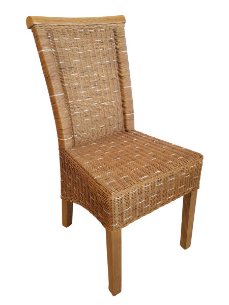 Esszimmer Stühle Set 6 Stück Rattanstühle Esstisch Stühle Perth braun Korbstühle